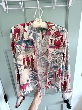 TIBI New York 100% Silk Archival button up shirt